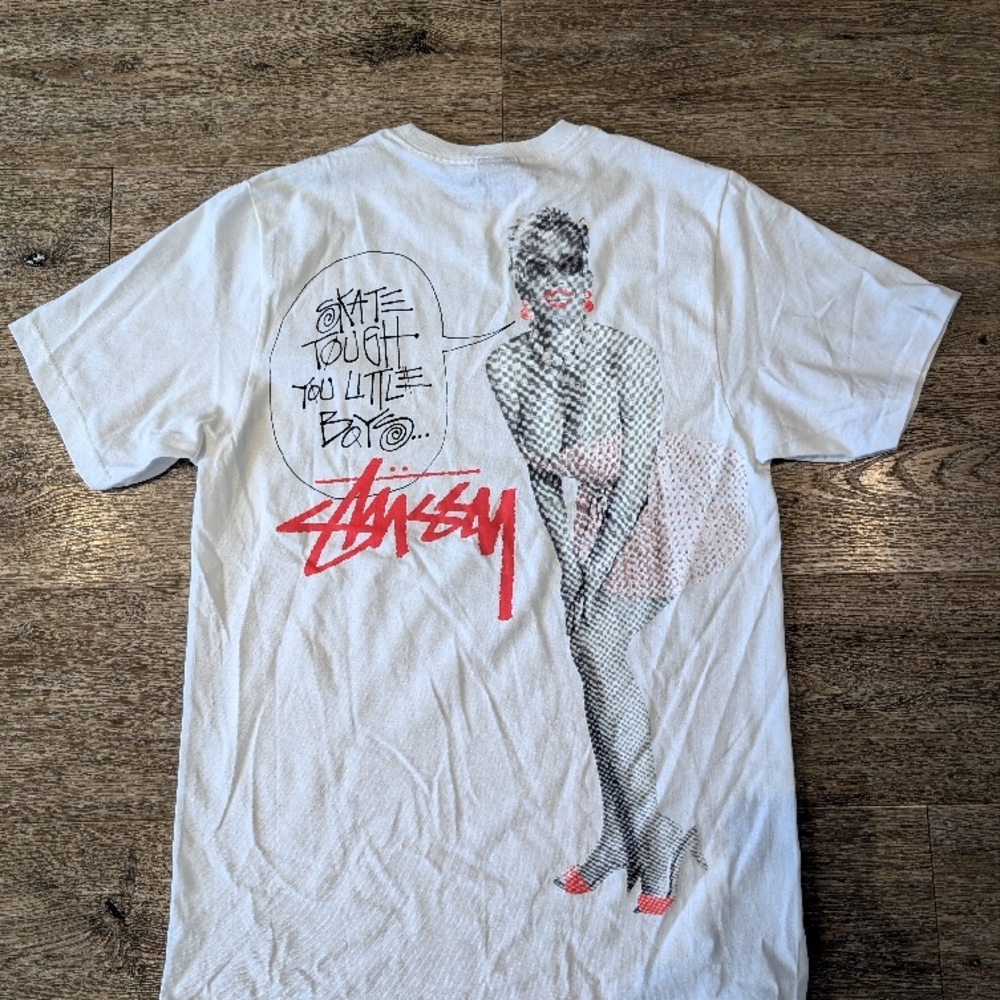 Stussy White Graphic Tee - Short Sleeve
